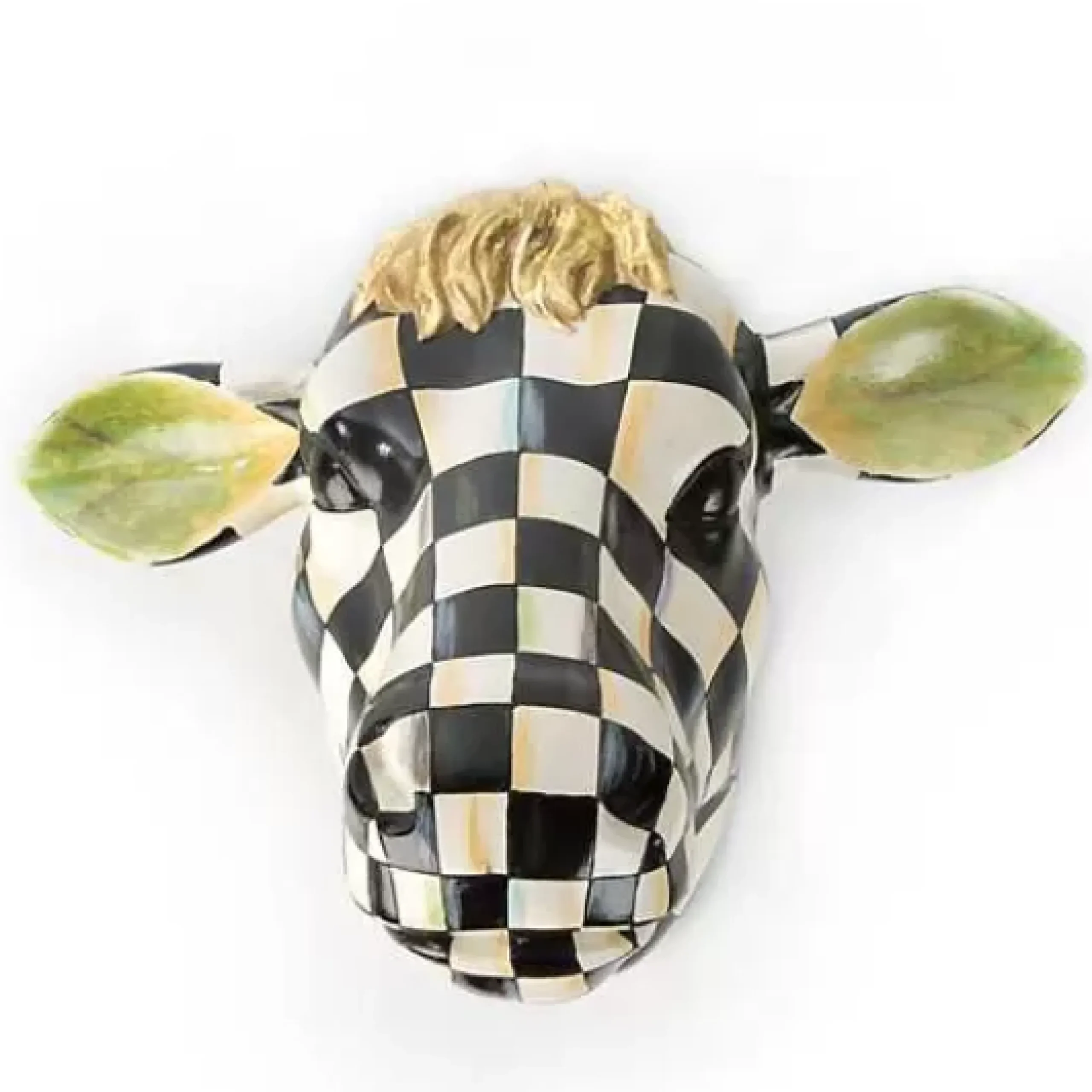 MacKenzie-Childs Courtly Check Small Cow< Spring
