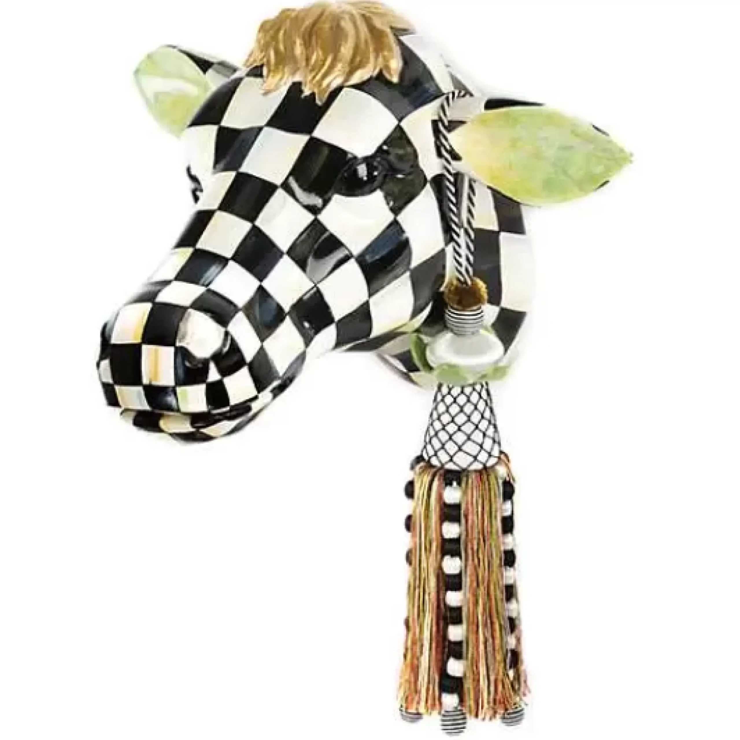MacKenzie-Childs Courtly Check Small Cow< Spring