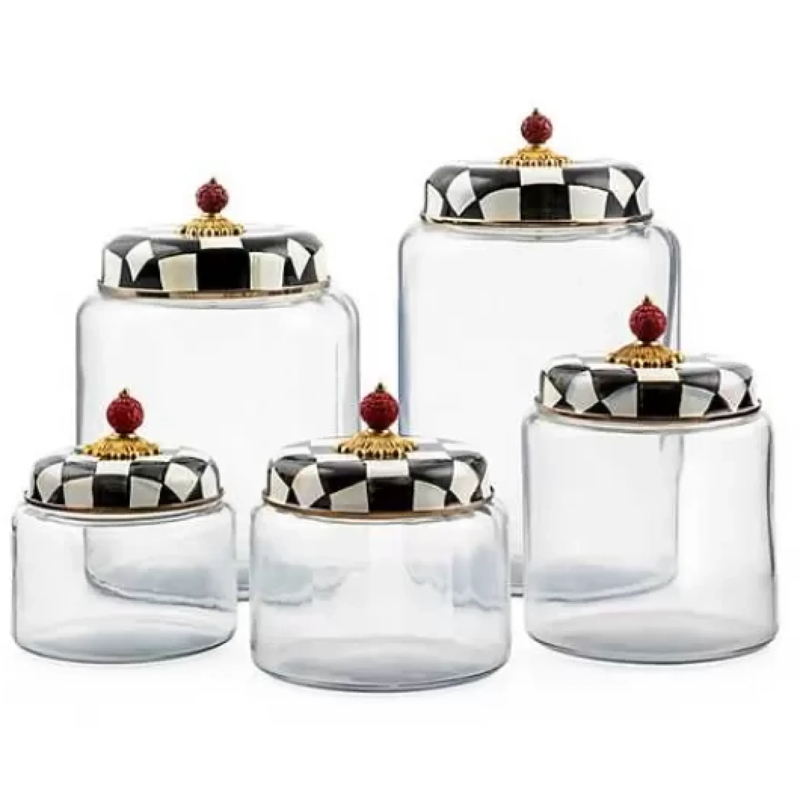 MacKenzie-Childs Courtly Check Small Kitchen Canister< Room Accents