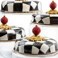 MacKenzie-Childs Courtly Check Small Kitchen Canister< Room Accents