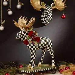 MacKenzie-Childs Courtly Check Small Moose< Holiday|Room Accents