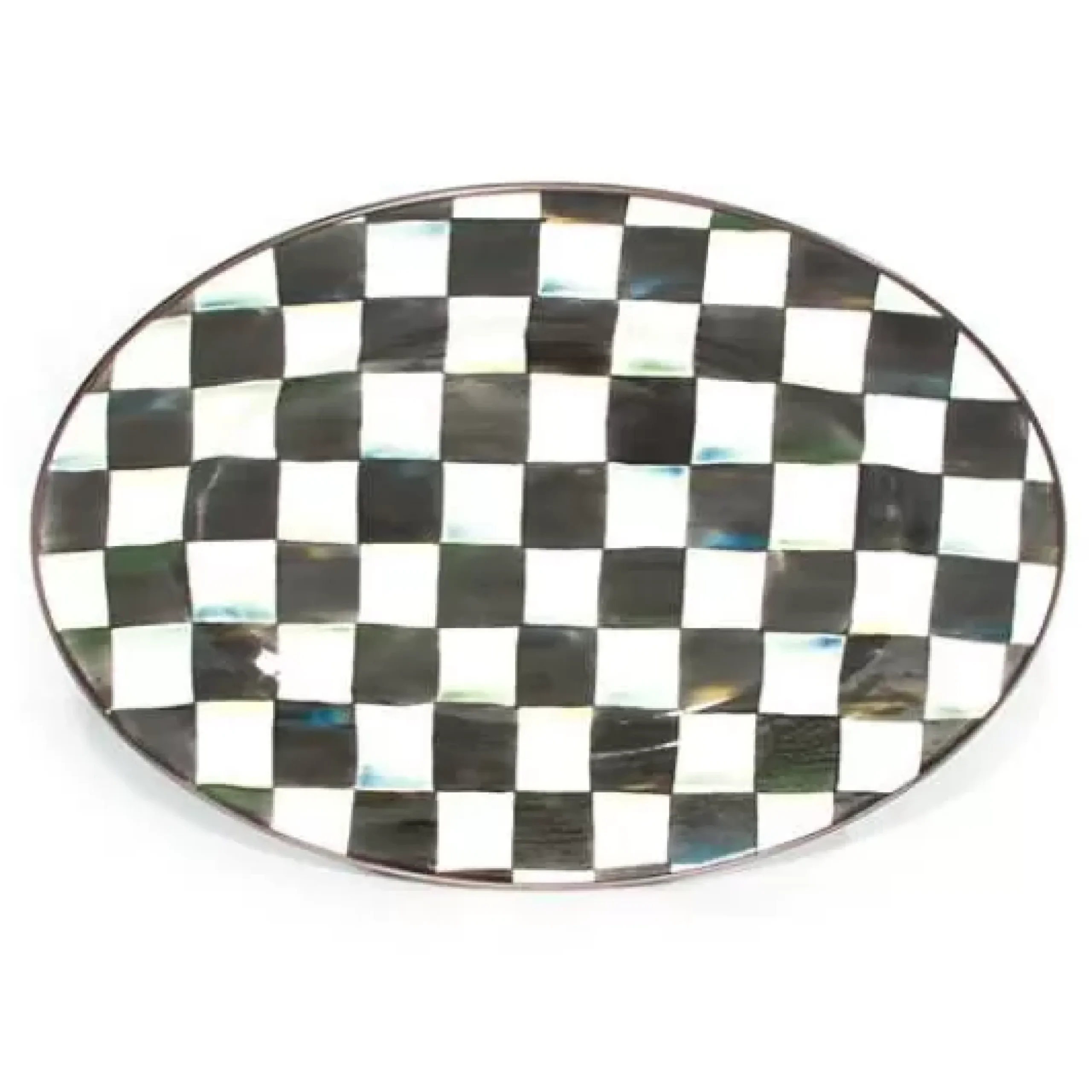 MacKenzie-Childs Courtly Check Small Oval Platter< Fall Entertaining|Bar Entertaining