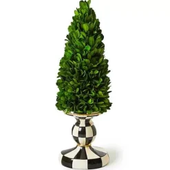 MacKenzie-Childs Courtly Check Small Pedestal Boxwood Tree< Greenery & Florals