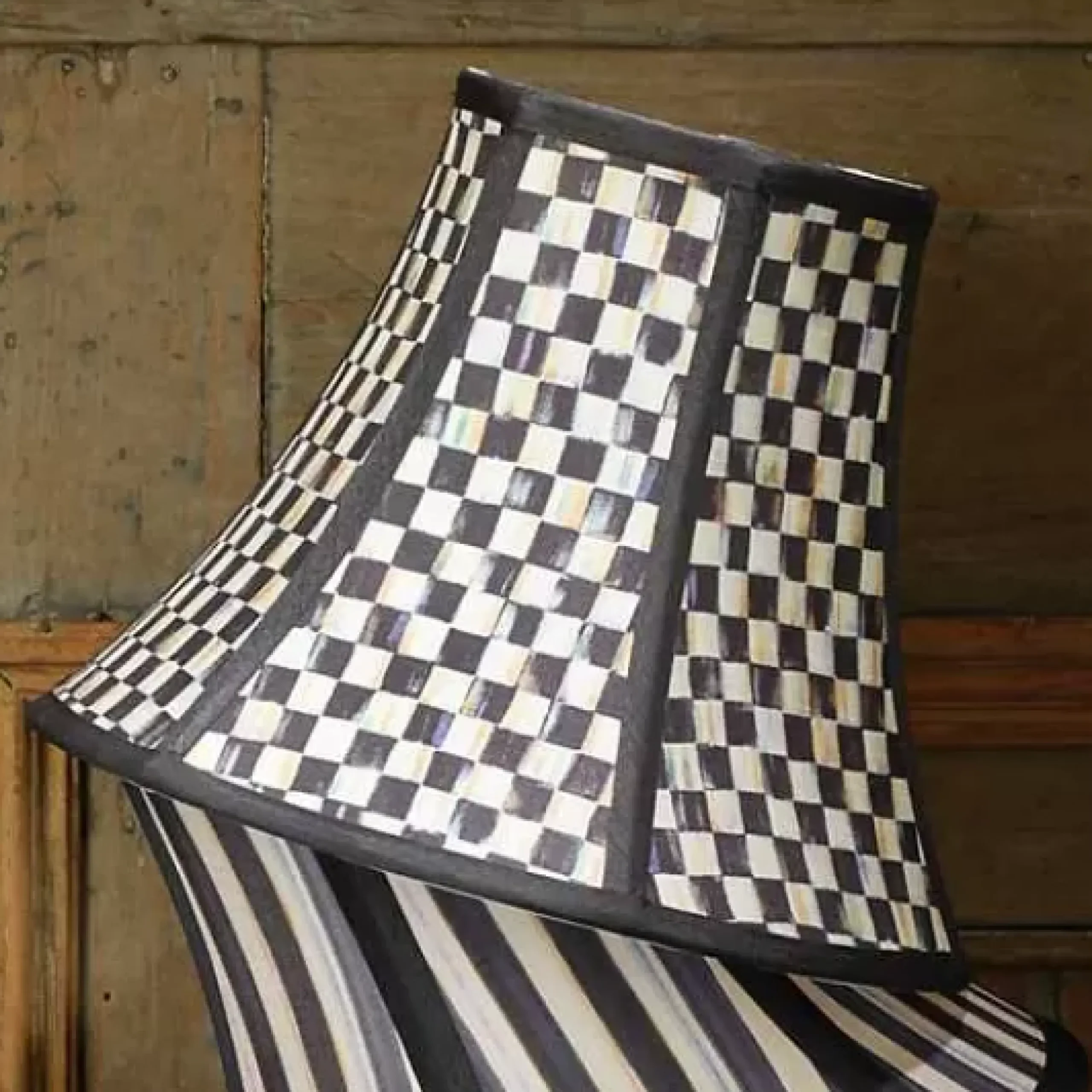 MacKenzie-Childs Courtly Check Small Shade< Room Accents|Lighting
