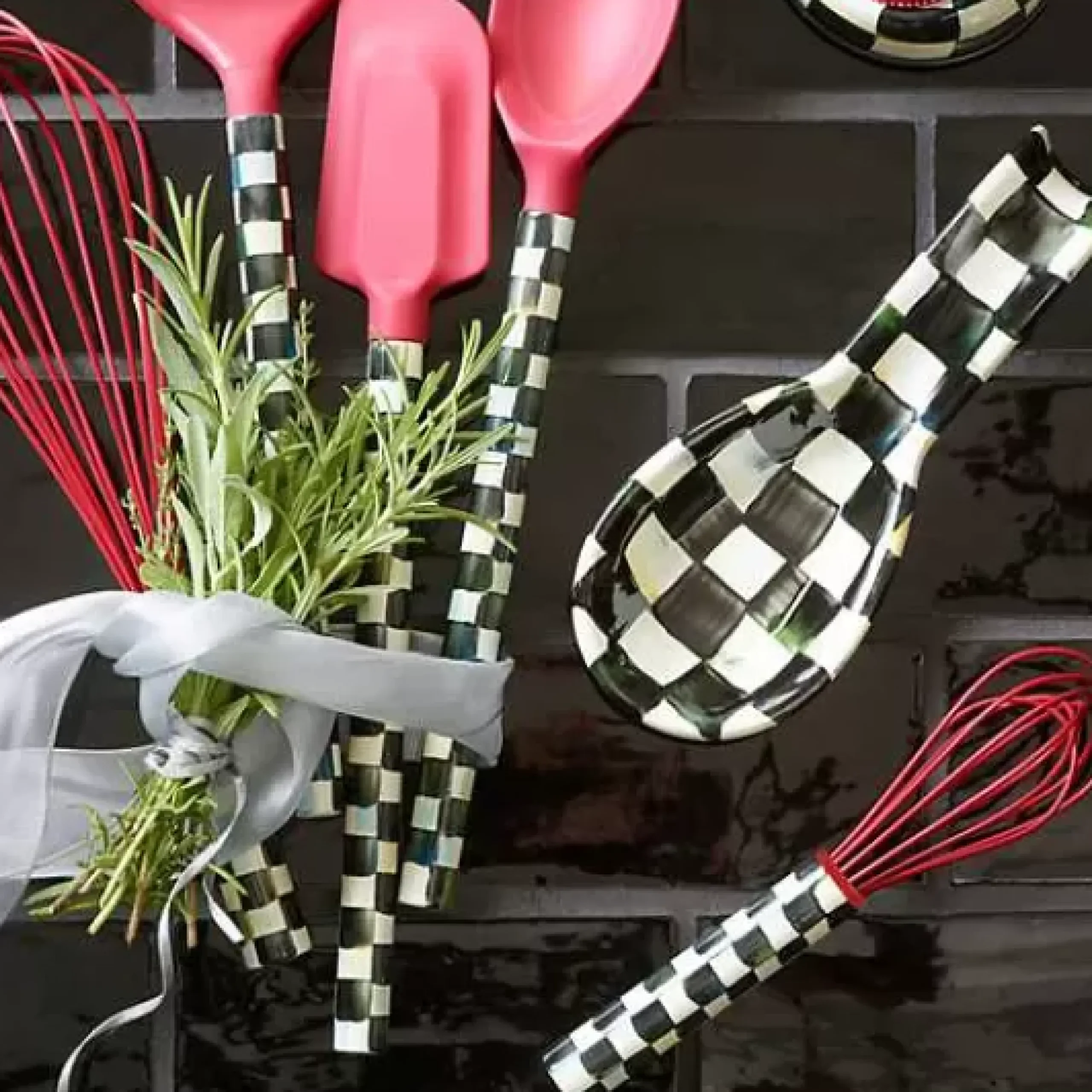 MacKenzie-Childs Courtly Check Spoon Rest< Fall Entertaining|Kitchen Utensils & Tools