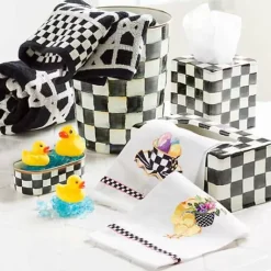 MacKenzie-Childs Courtly Check Standard Tissue Box Cover< Bath & Bath Accessories|Room Accents
