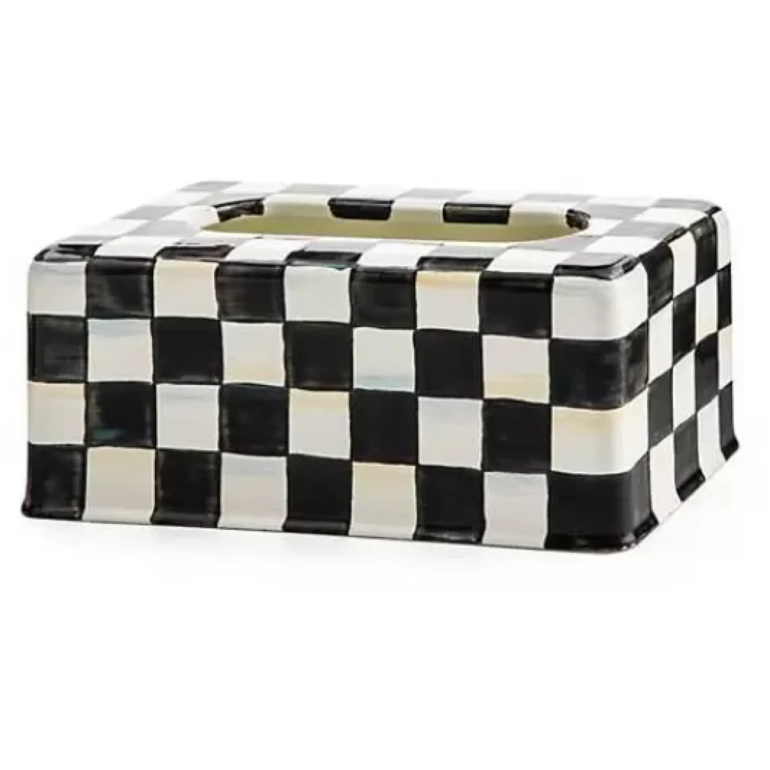 MacKenzie-Childs Courtly Check Standard Tissue Box Cover< Bath & Bath Accessories|Room Accents