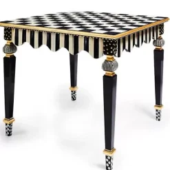 MacKenzie-Childs Courtly Check Stripe Game Table< Dining Room & Kitchen