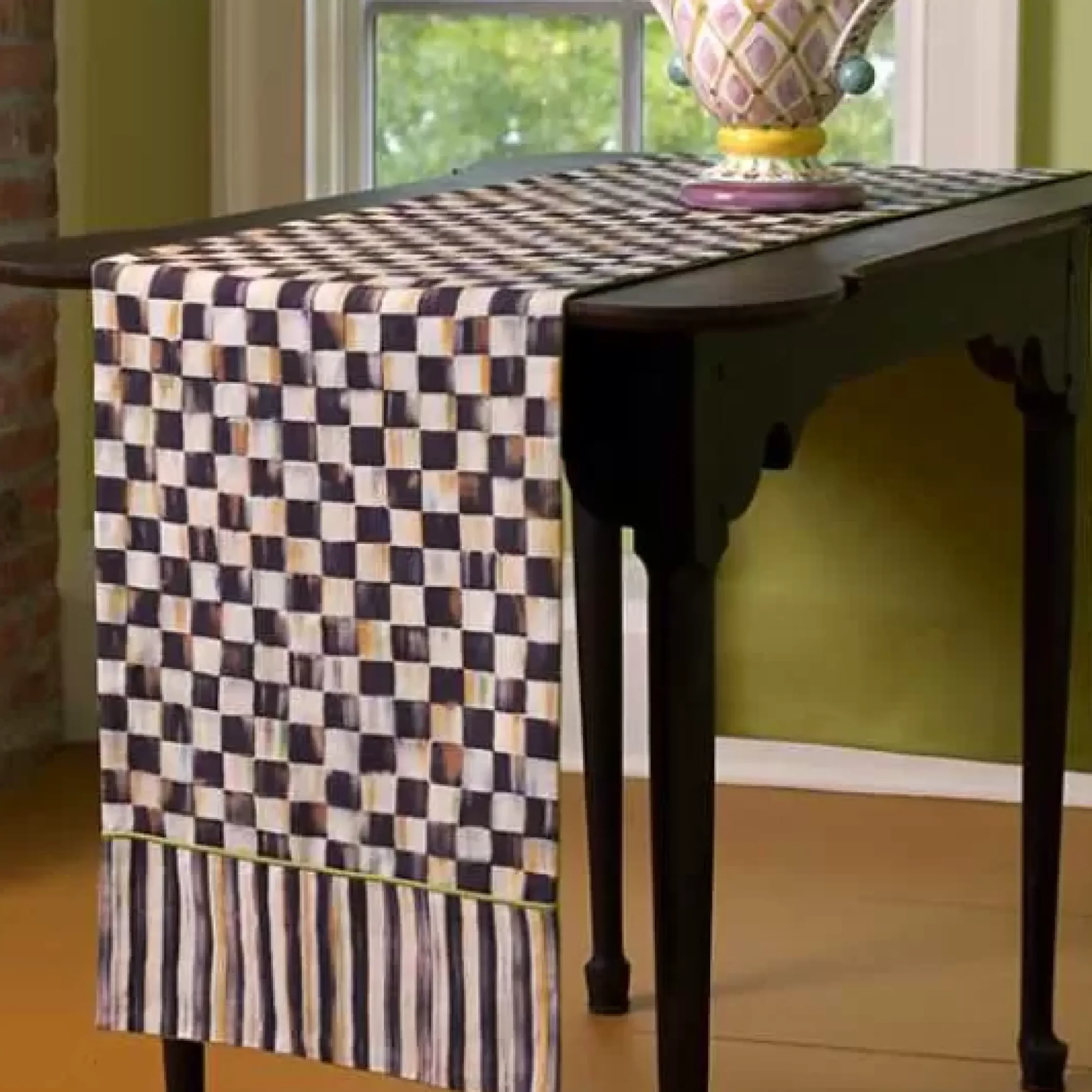 MacKenzie-Childs Courtly Check Stripe Table Runner< Kitchen & Table Linens