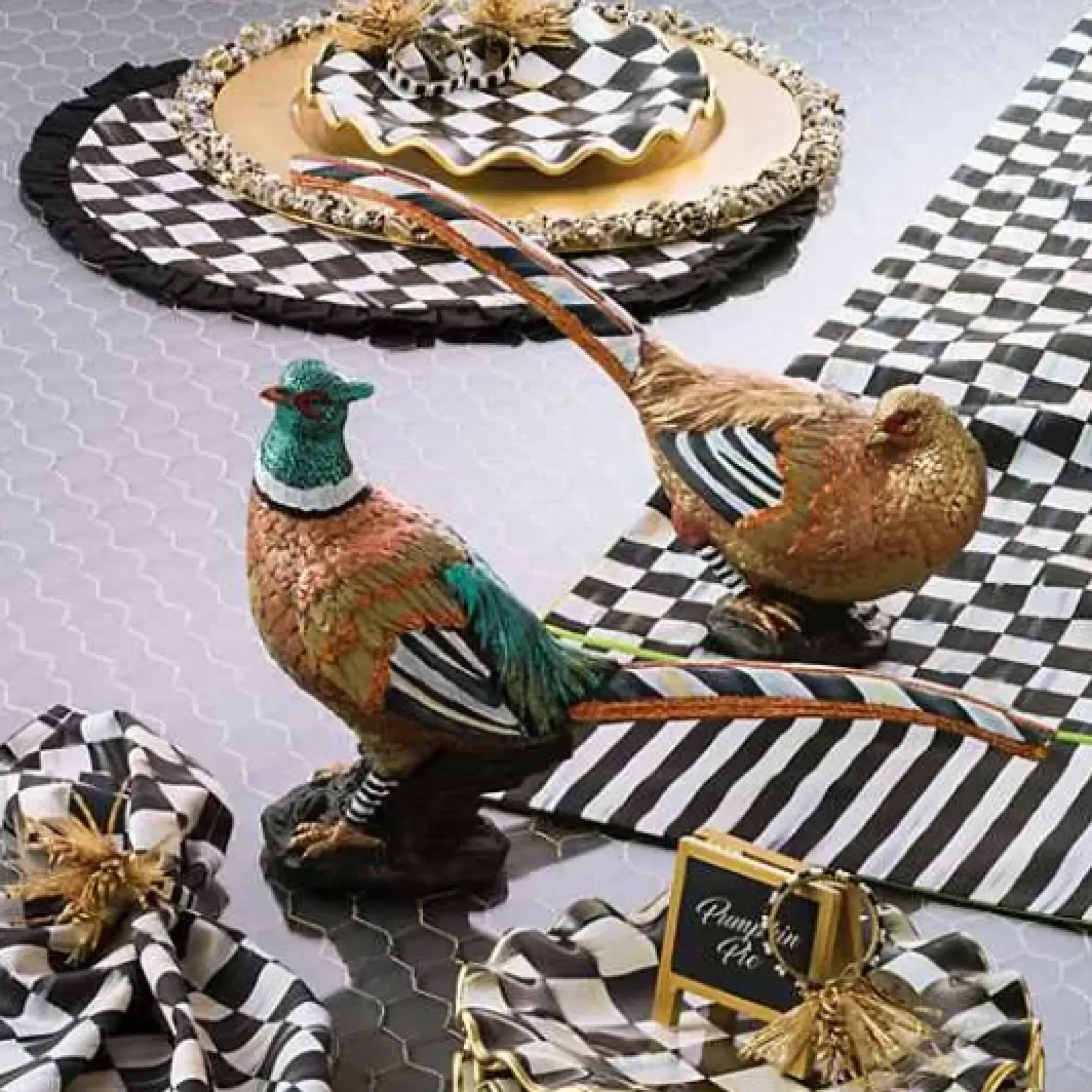 MacKenzie-Childs Courtly Check Stripe Table Runner< Kitchen & Table Linens