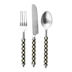 MacKenzie-Childs Courtly Check Supper Club 3-Piece Place Setting< Dinnerware & Flatware