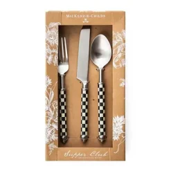 MacKenzie-Childs Courtly Check Supper Club 3-Piece Place Setting< Dinnerware & Flatware