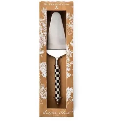 MacKenzie-Childs Courtly Check Supper Club Pie Server< Fall Entertaining|Serveware