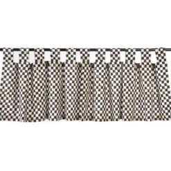 MacKenzie-Childs Courtly Check Tab Top Cafe Valance< Room Accents
