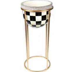 MacKenzie-Childs Courtly Check Tall Plant Stand< Outdoor