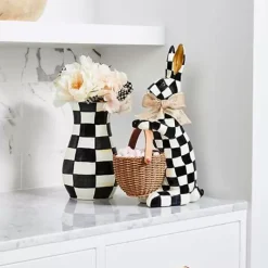 MacKenzie-Childs Courtly Check Tall Vase  Bouquet Set< Greenery & Florals|Room Accents