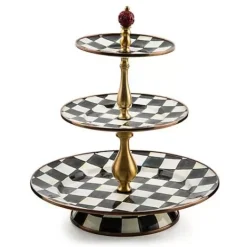 MacKenzie-Childs Courtly Check Three Tier Sweet Stand< Bar Entertaining