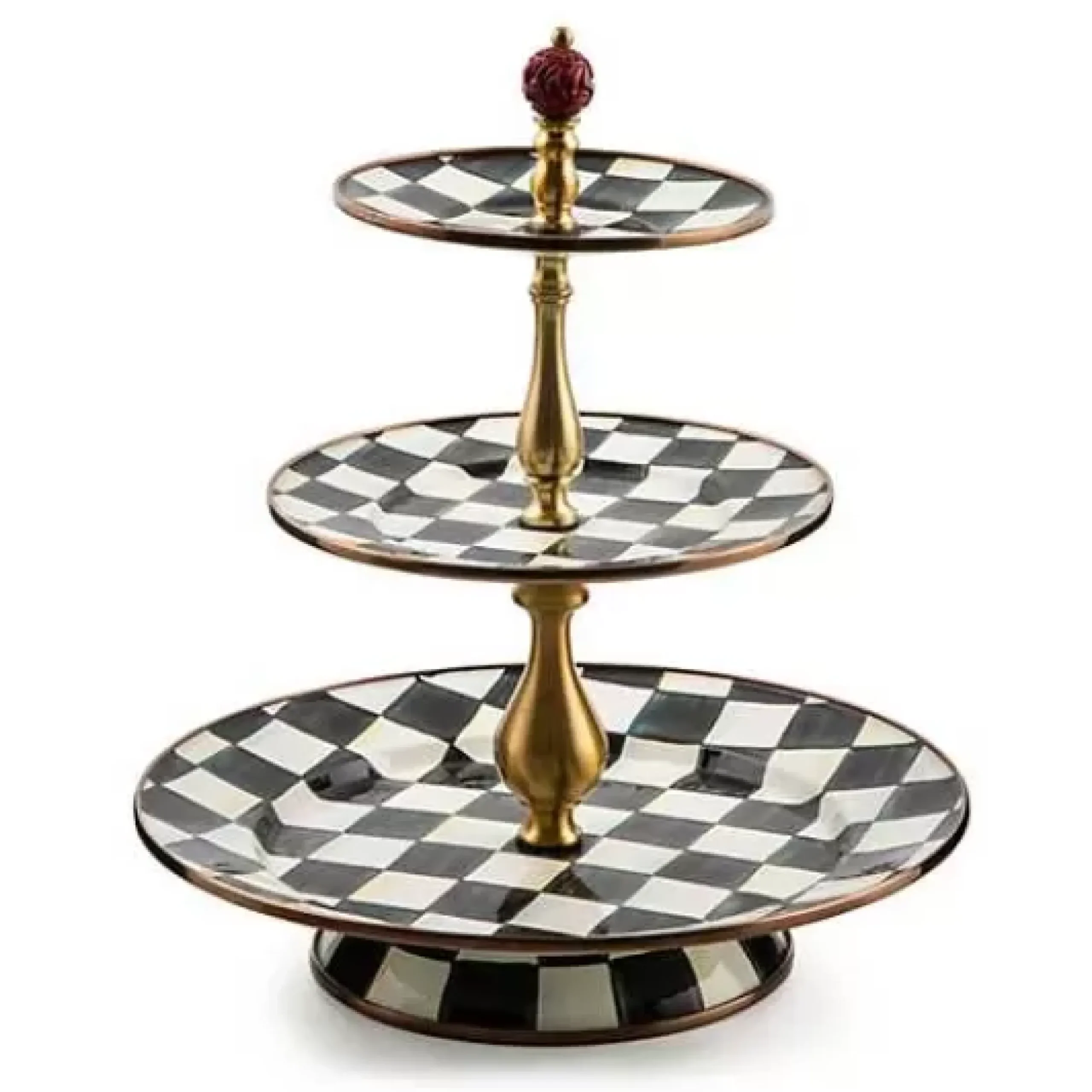 MacKenzie-Childs Courtly Check Three Tier Sweet Stand< Bar Entertaining