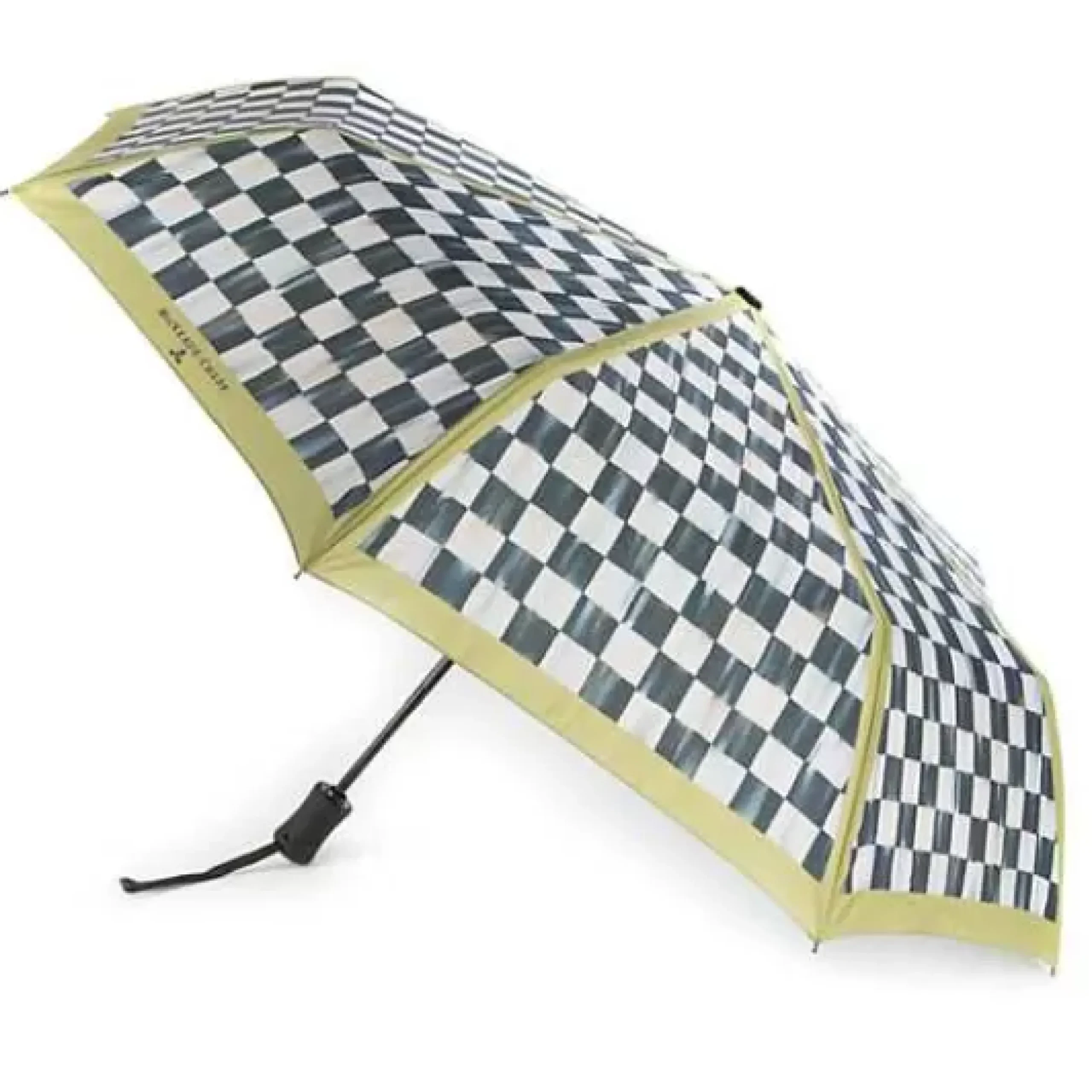 MacKenzie-Childs Courtly Check Travel Umbrella< Outdoor