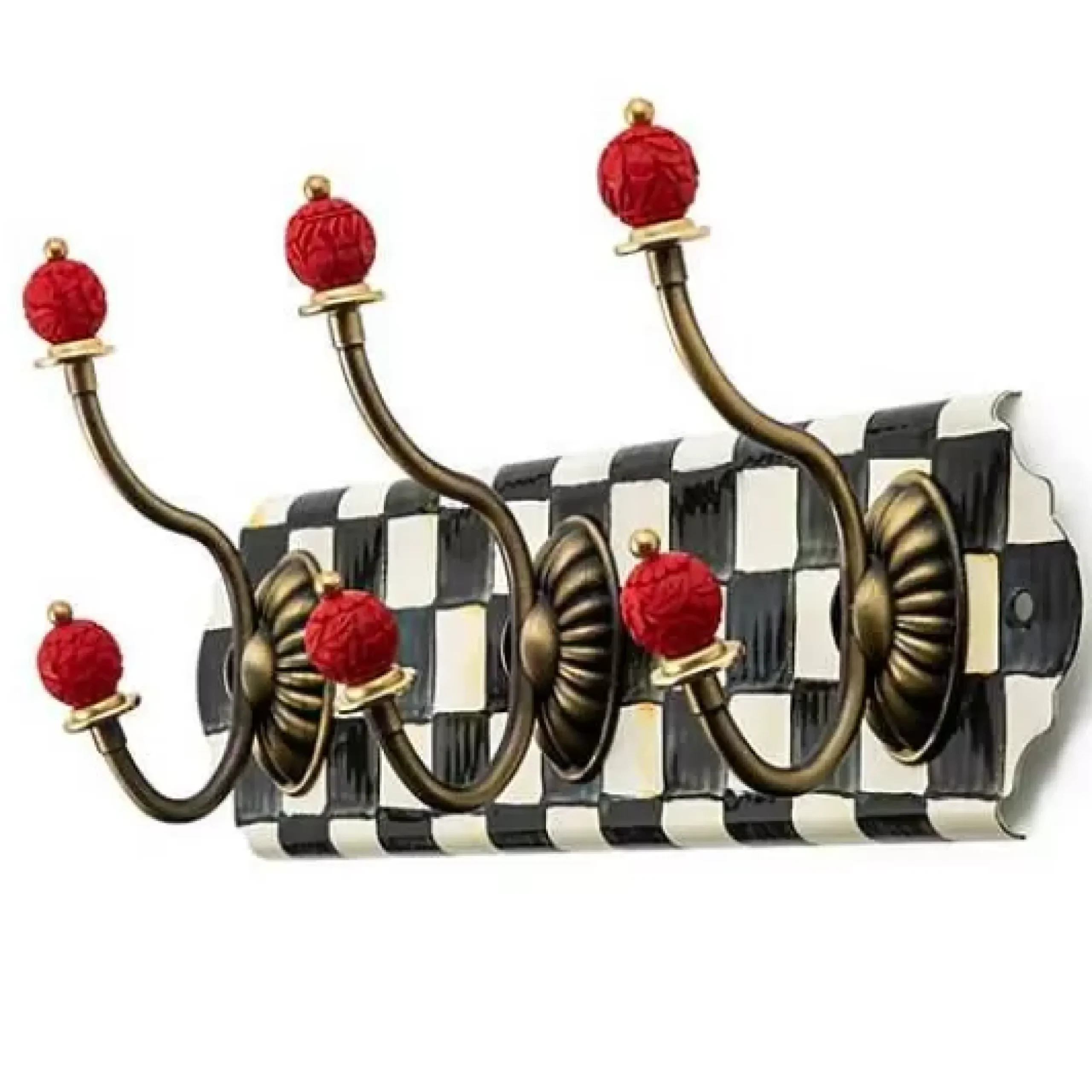 MacKenzie-Childs Courtly Check Triple Wall Hook< Finishing Touches|Room Accents