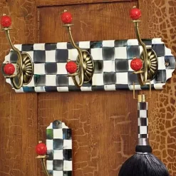 MacKenzie-Childs Courtly Check Triple Wall Hook< Finishing Touches|Room Accents