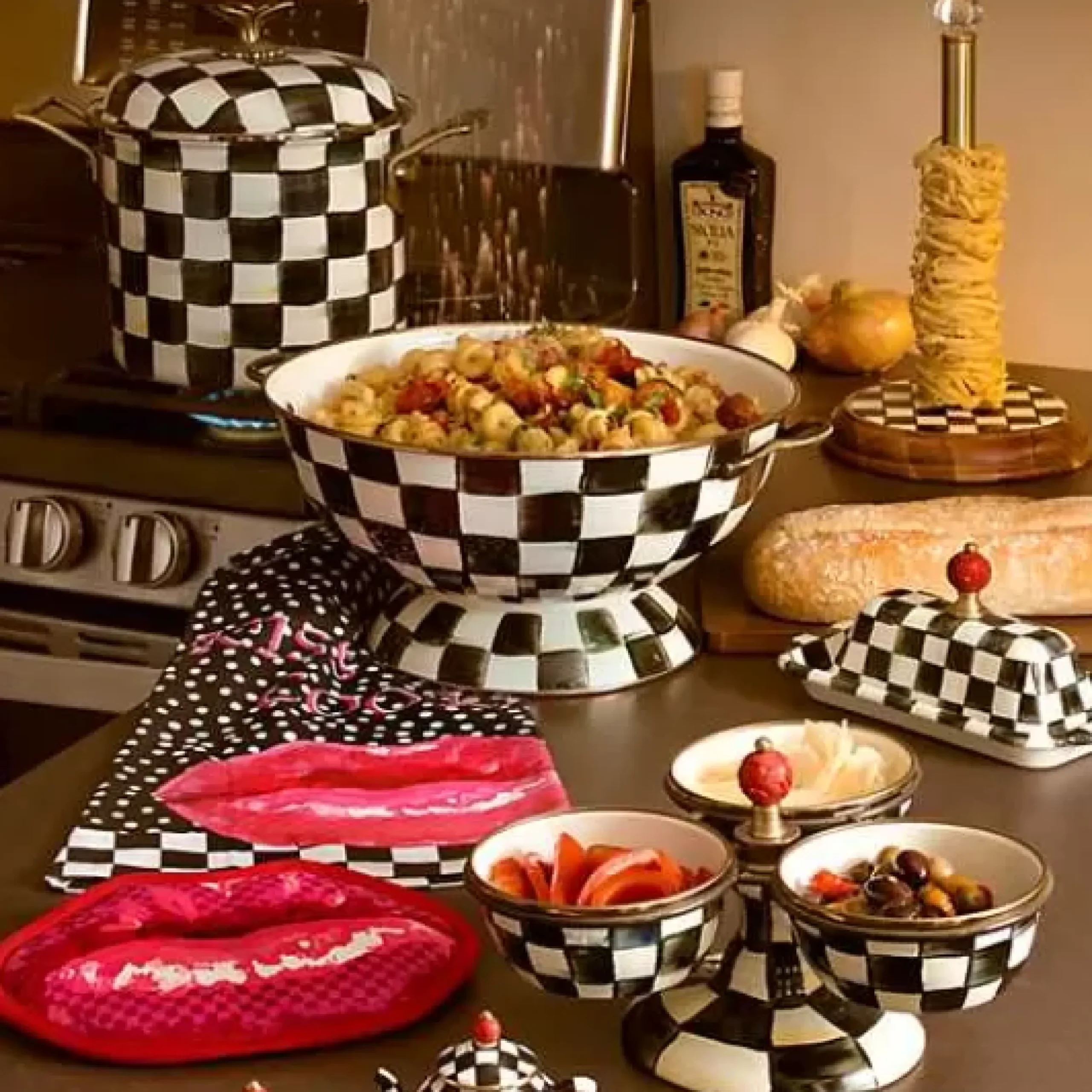 MacKenzie-Childs Courtly Check Triplicity< Bar Entertaining|Serveware