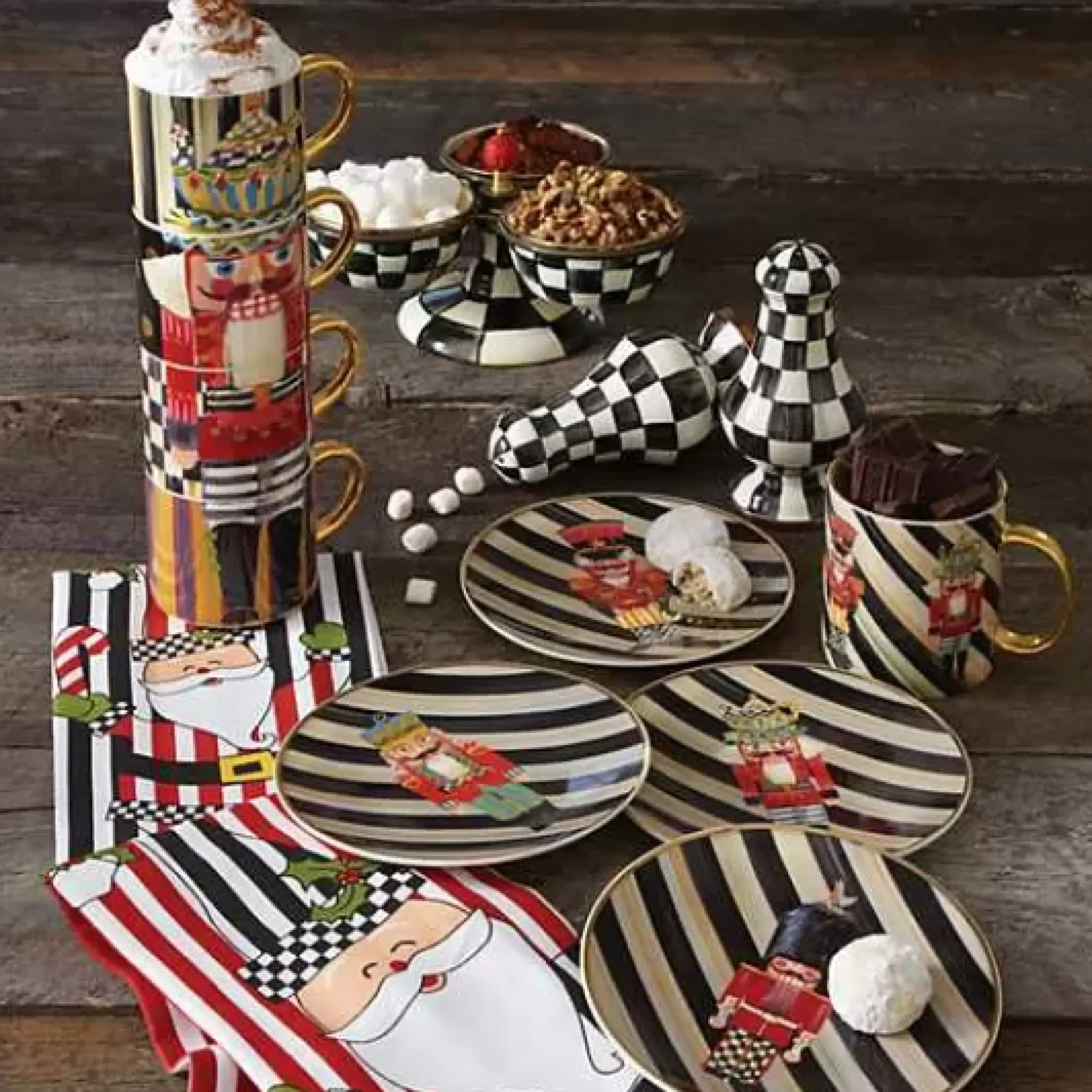 MacKenzie-Childs Courtly Check Triplicity< Bar Entertaining|Serveware