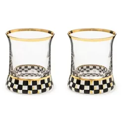 MacKenzie-Childs Courtly Check Tumbler Glass, Set of 2< Fall Entertaining|Drinkware
