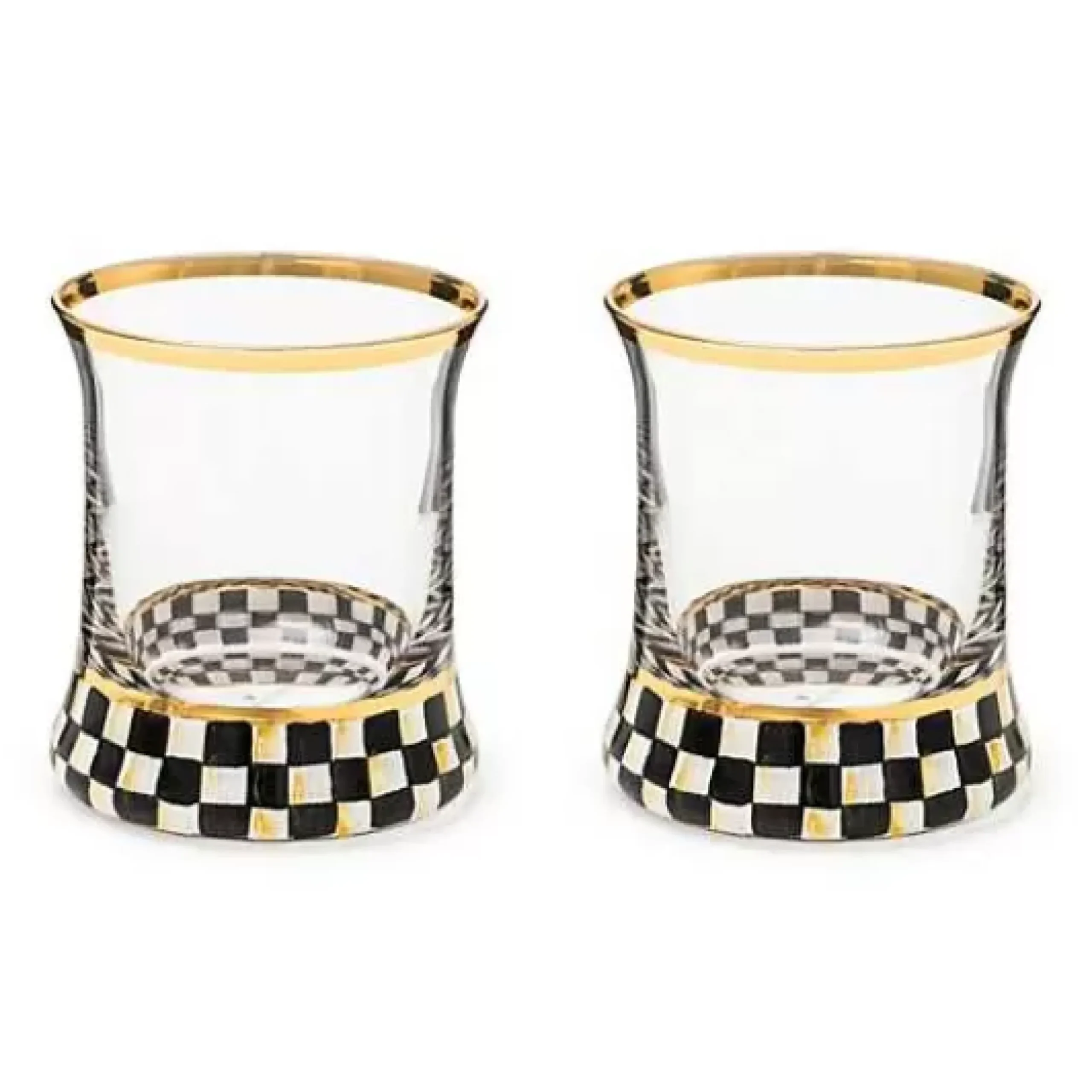 MacKenzie-Childs Courtly Check Tumbler Glass, Set of 2< Fall Entertaining|Drinkware