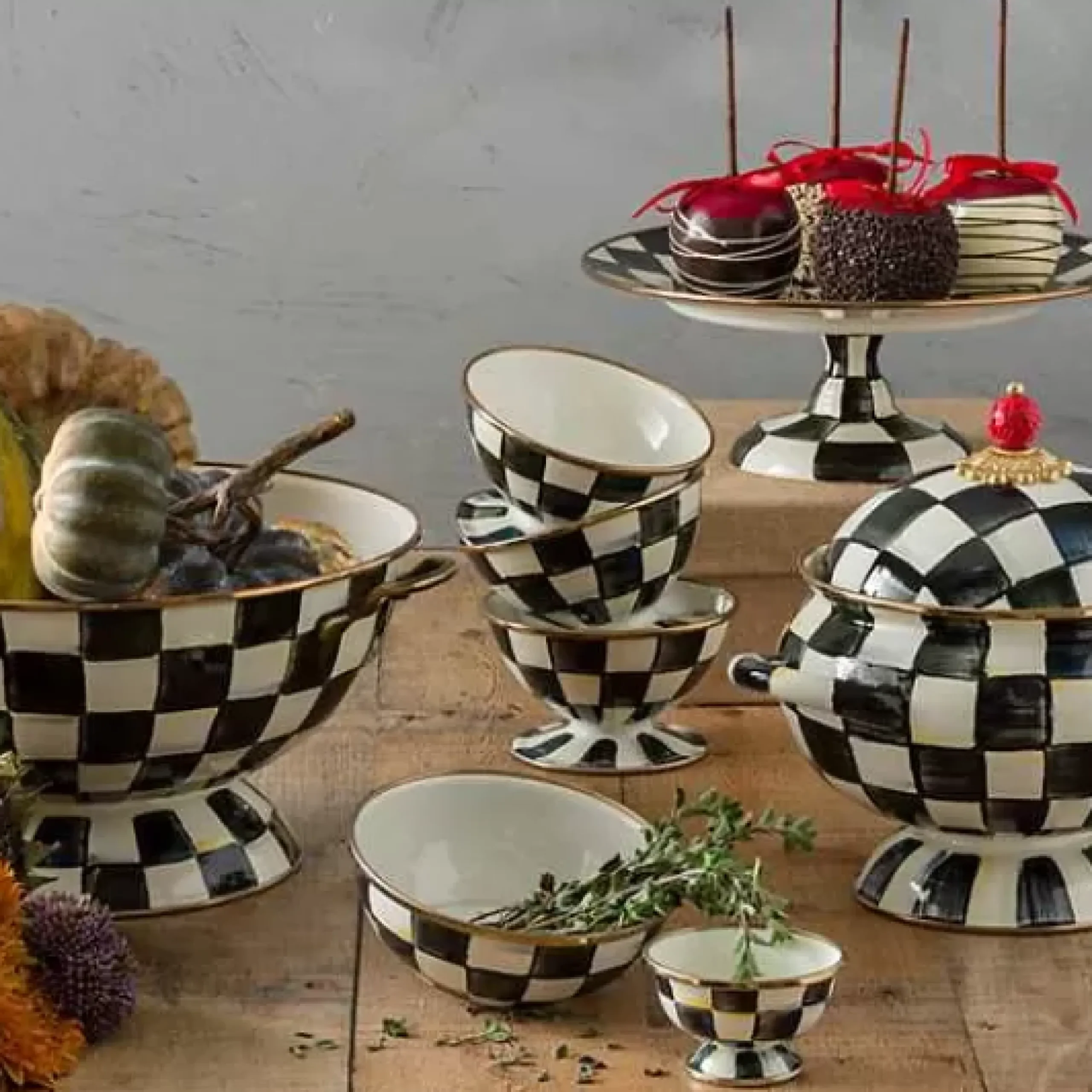 MacKenzie-Childs Courtly Check Tureen< Serveware
