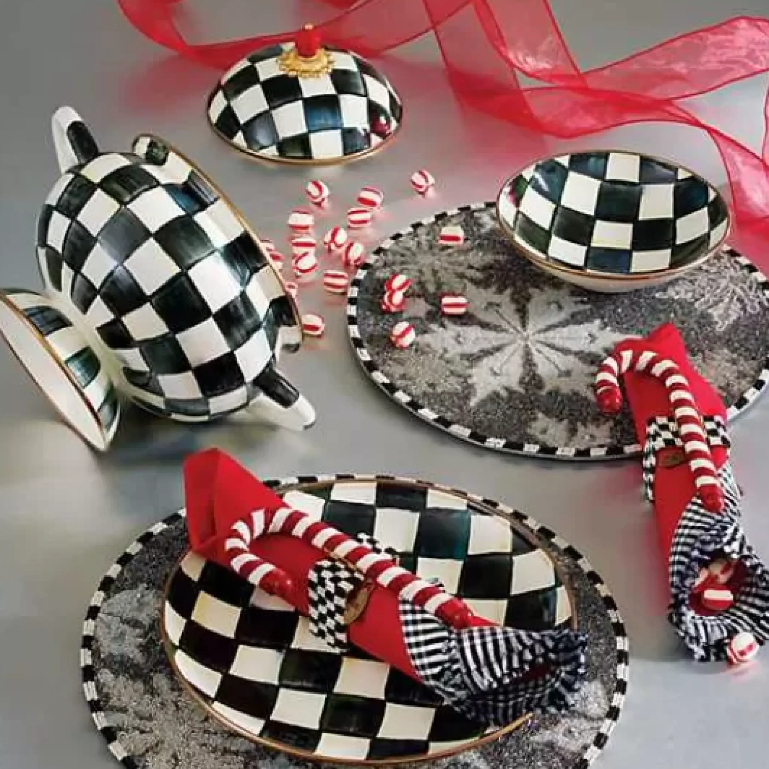 MacKenzie-Childs Courtly Check Tureen< Serveware