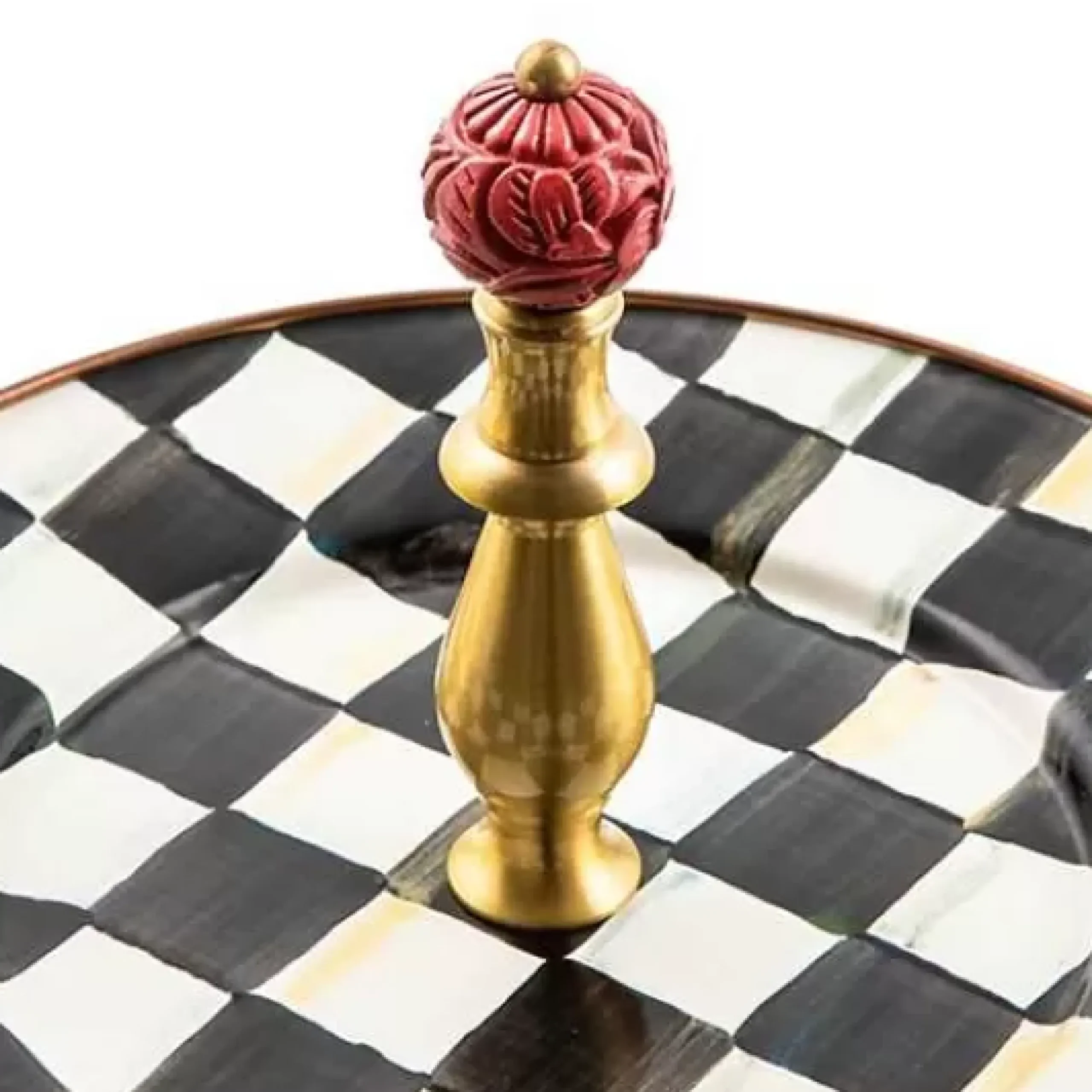 MacKenzie-Childs Courtly Check Two Tier Sweet Stand< Bar Entertaining