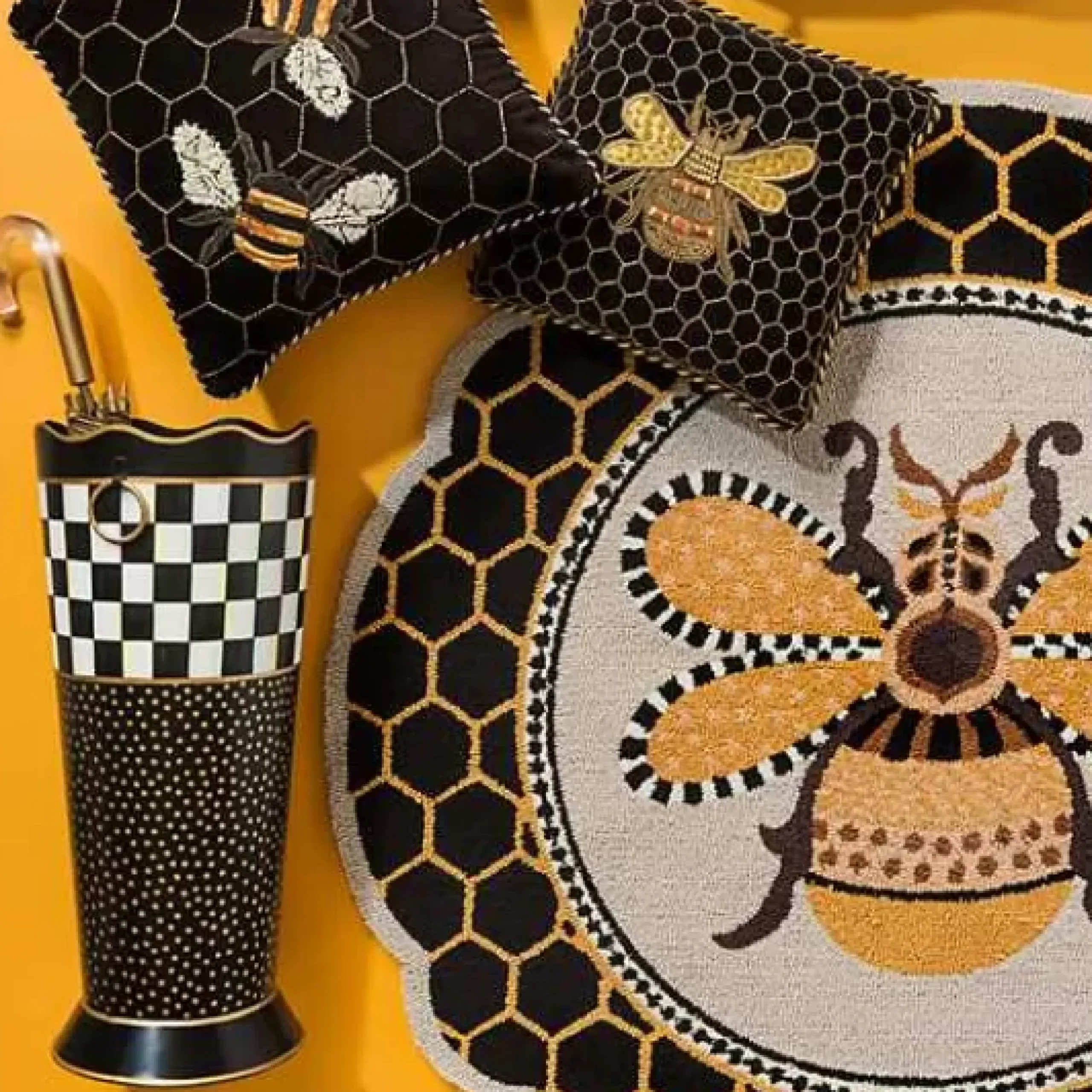 MacKenzie-Childs Courtly Check Umbrella Stand< Room Accents
