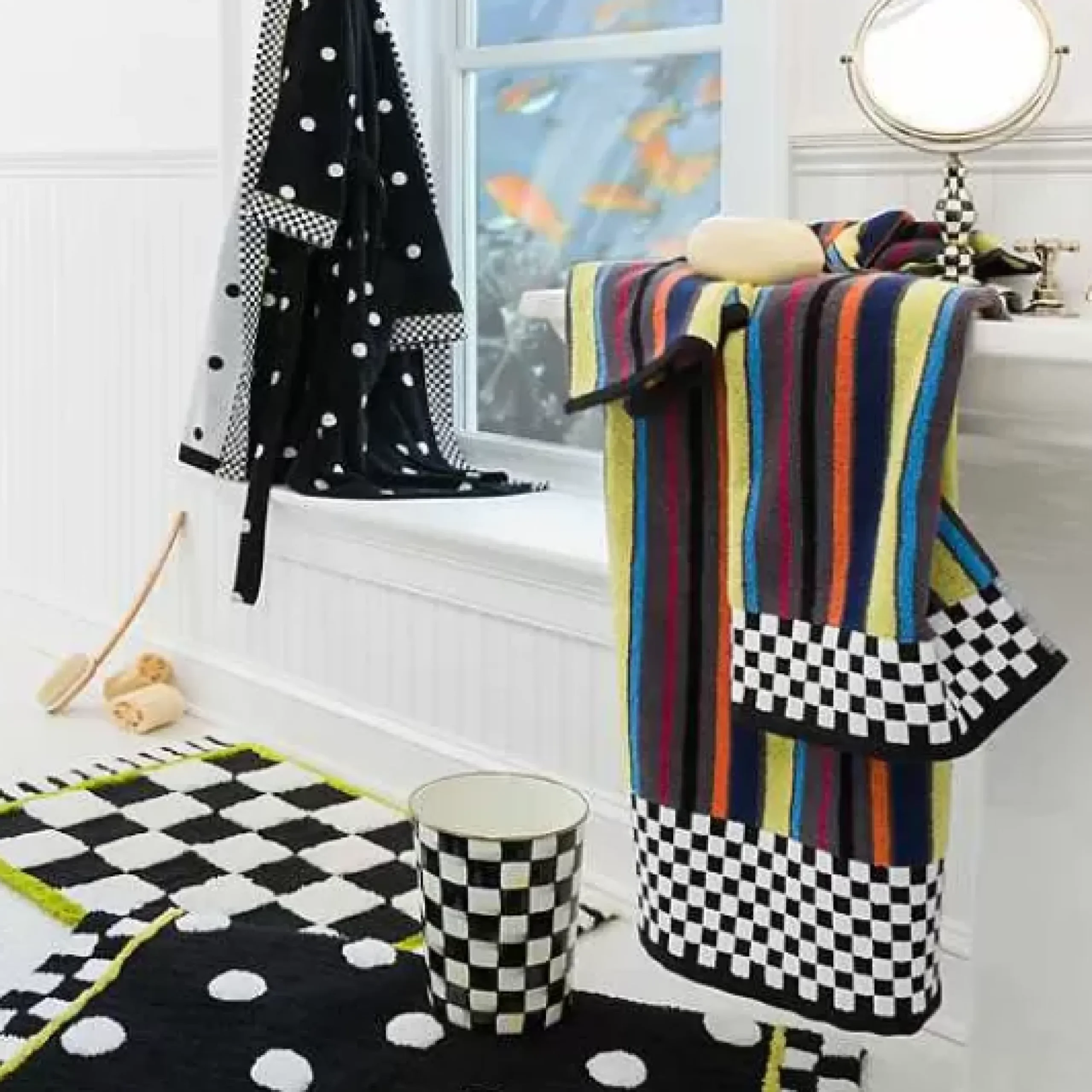 MacKenzie-Childs Courtly Check Vanity Mirror< Bath & Bath Accessories