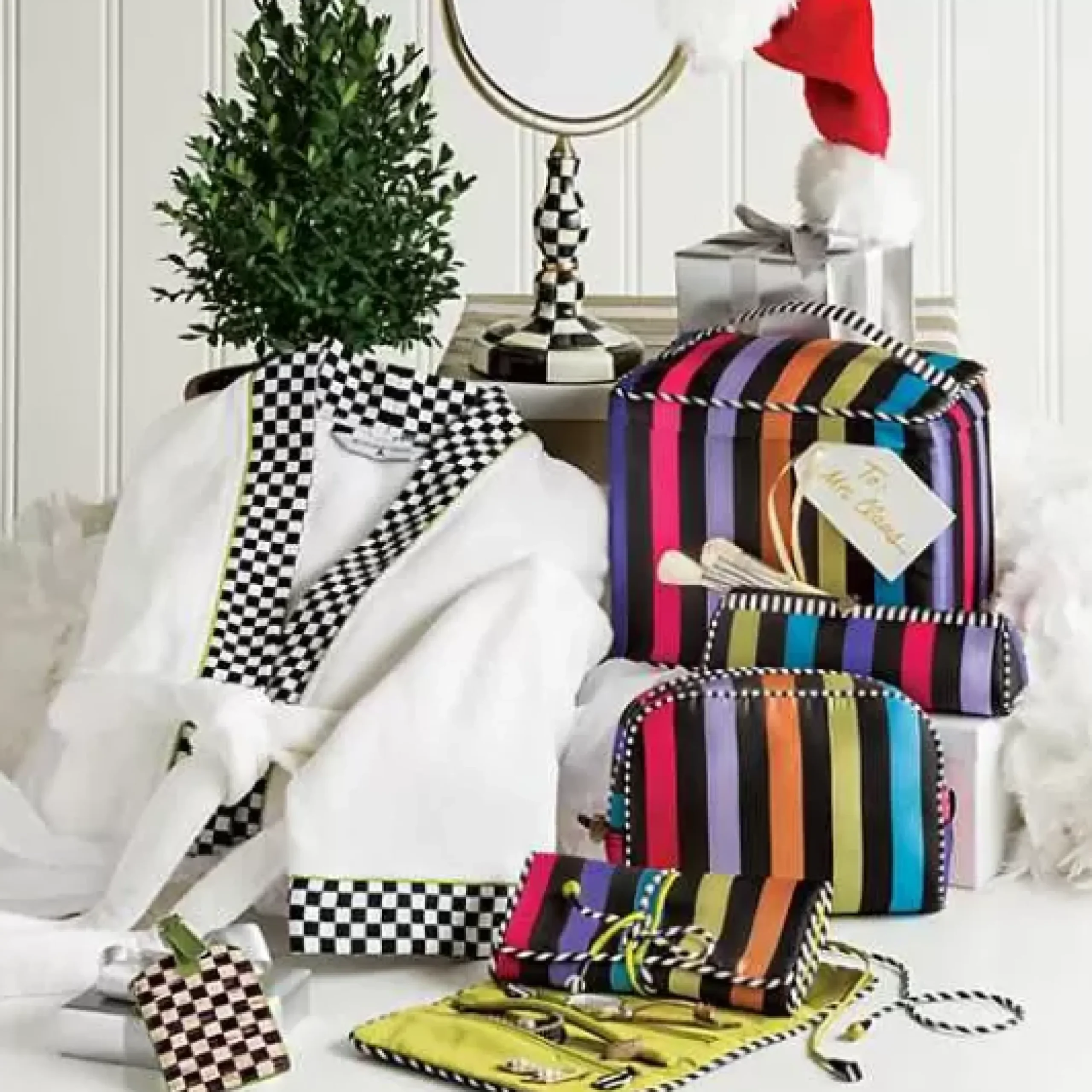MacKenzie-Childs Courtly Check Vanity Mirror< Bath & Bath Accessories
