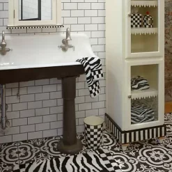 MacKenzie-Childs Courtly Check Waste Bin< Bath & Bath Accessories|Room Accents