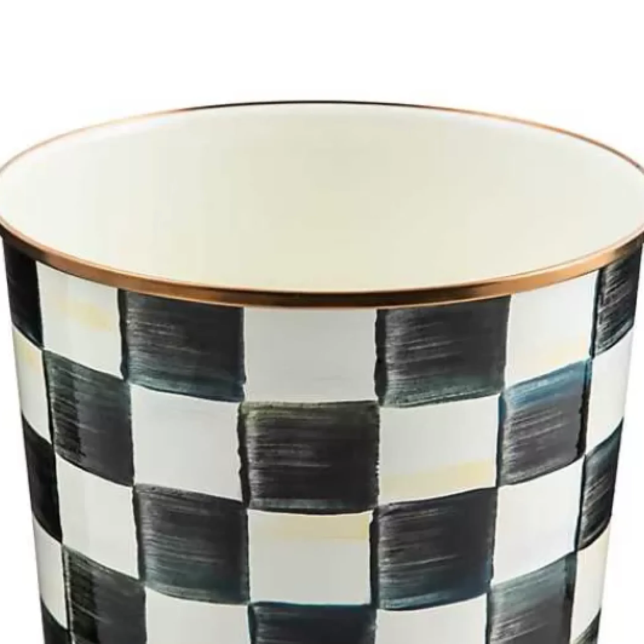 MacKenzie-Childs Courtly Check Waste Bin< Bath & Bath Accessories|Room Accents