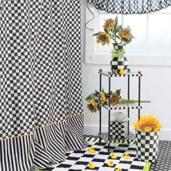 MacKenzie-Childs Courtly Check Waste Bin< Bath & Bath Accessories|Room Accents