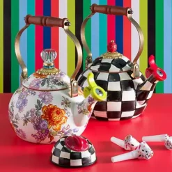 MacKenzie-Childs Courtly Check Whistling Tea Kettle< The Coffee Shop|Tea Kettles