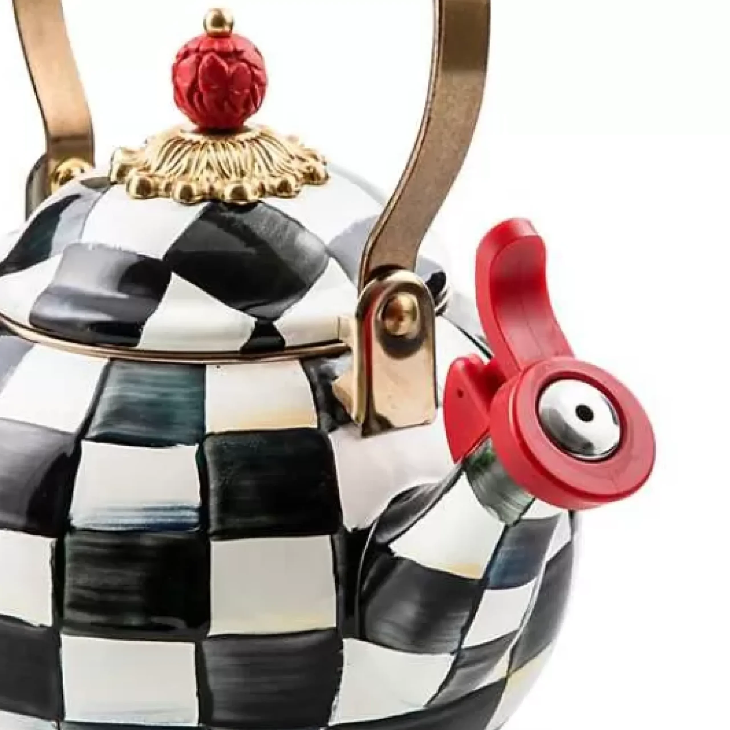 MacKenzie-Childs Courtly Check Whistling Tea Kettle< The Coffee Shop|Tea Kettles