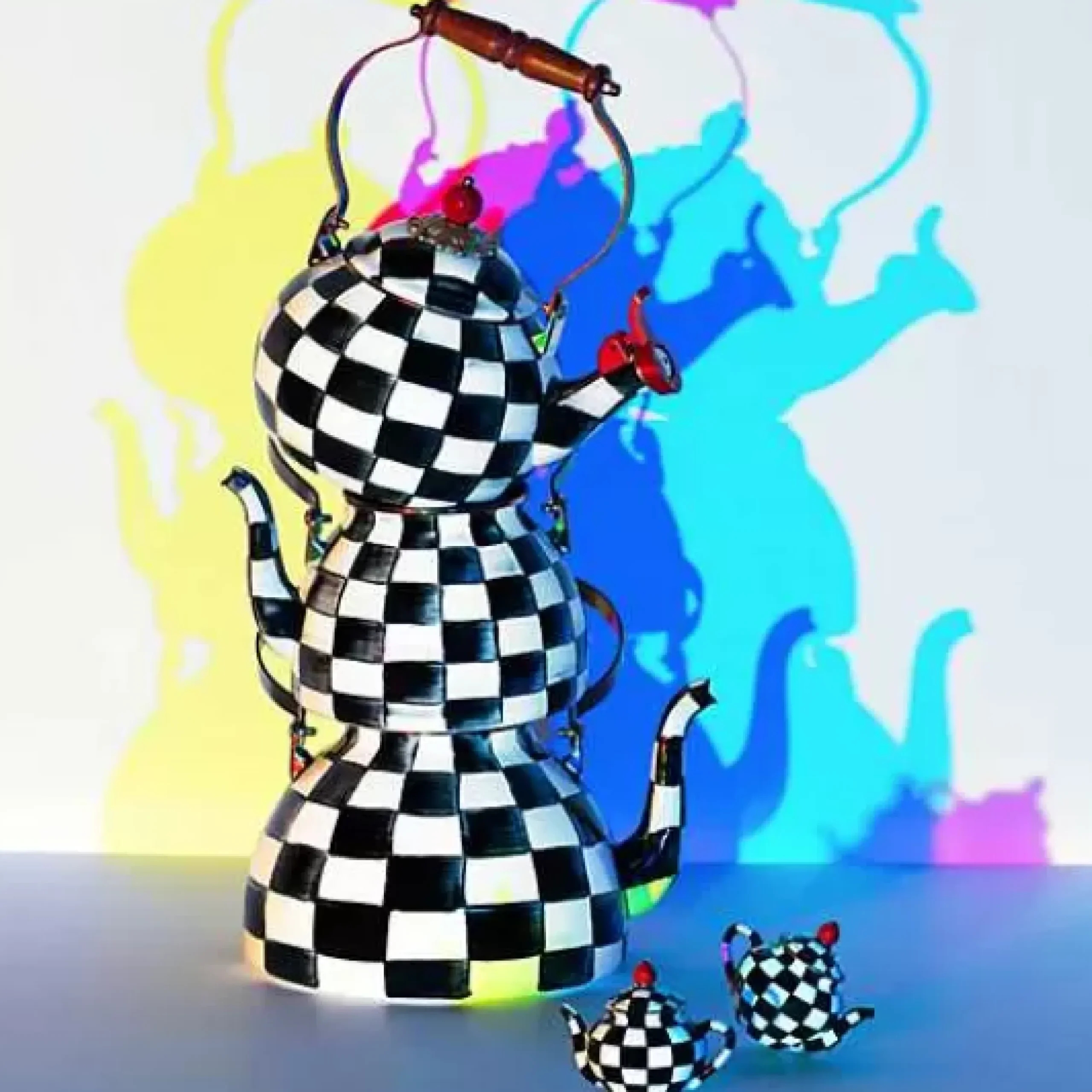 MacKenzie-Childs Courtly Check Whistling Tea Kettle< The Coffee Shop|Tea Kettles
