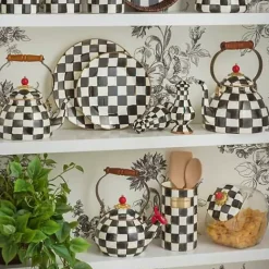 MacKenzie-Childs Courtly Check Whistling Tea Kettle< The Coffee Shop|Tea Kettles