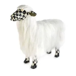 MacKenzie-Childs Courtly Check White Sheep - Large< Spring|Room Accents