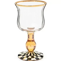 MacKenzie-Childs Courtly Check Wine Glass< Fall Entertaining|Drinkware