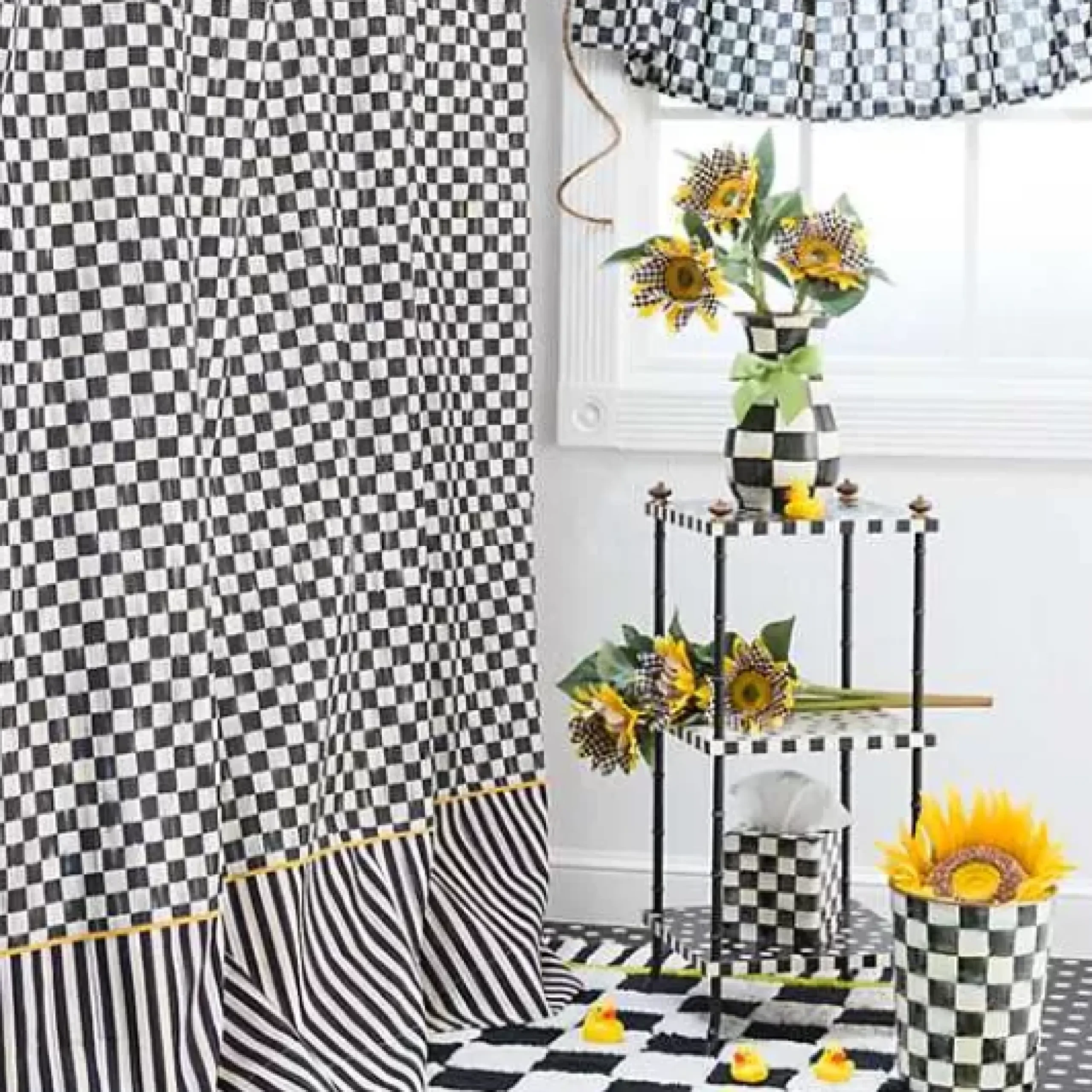 MacKenzie-Childs Courtly Check Yellow Sunflower< Spring|The Fall Shop