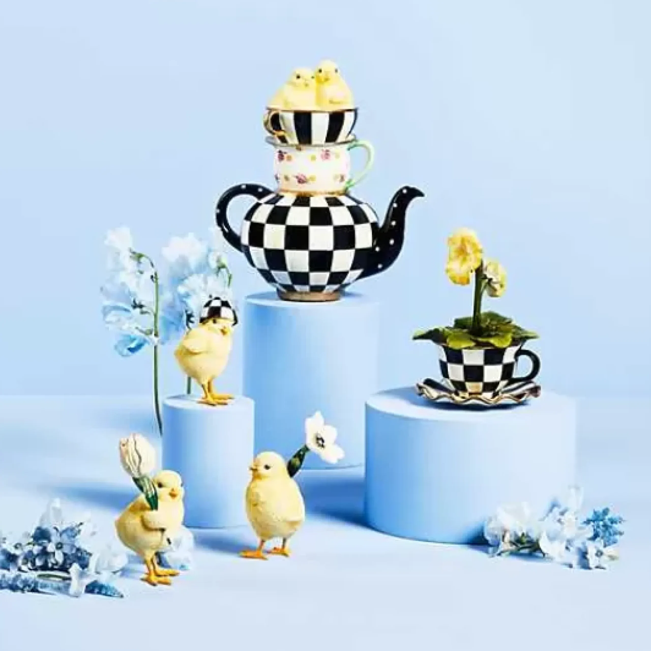 MacKenzie-Childs Courtly Chickatee Teapot< Easter|Spring