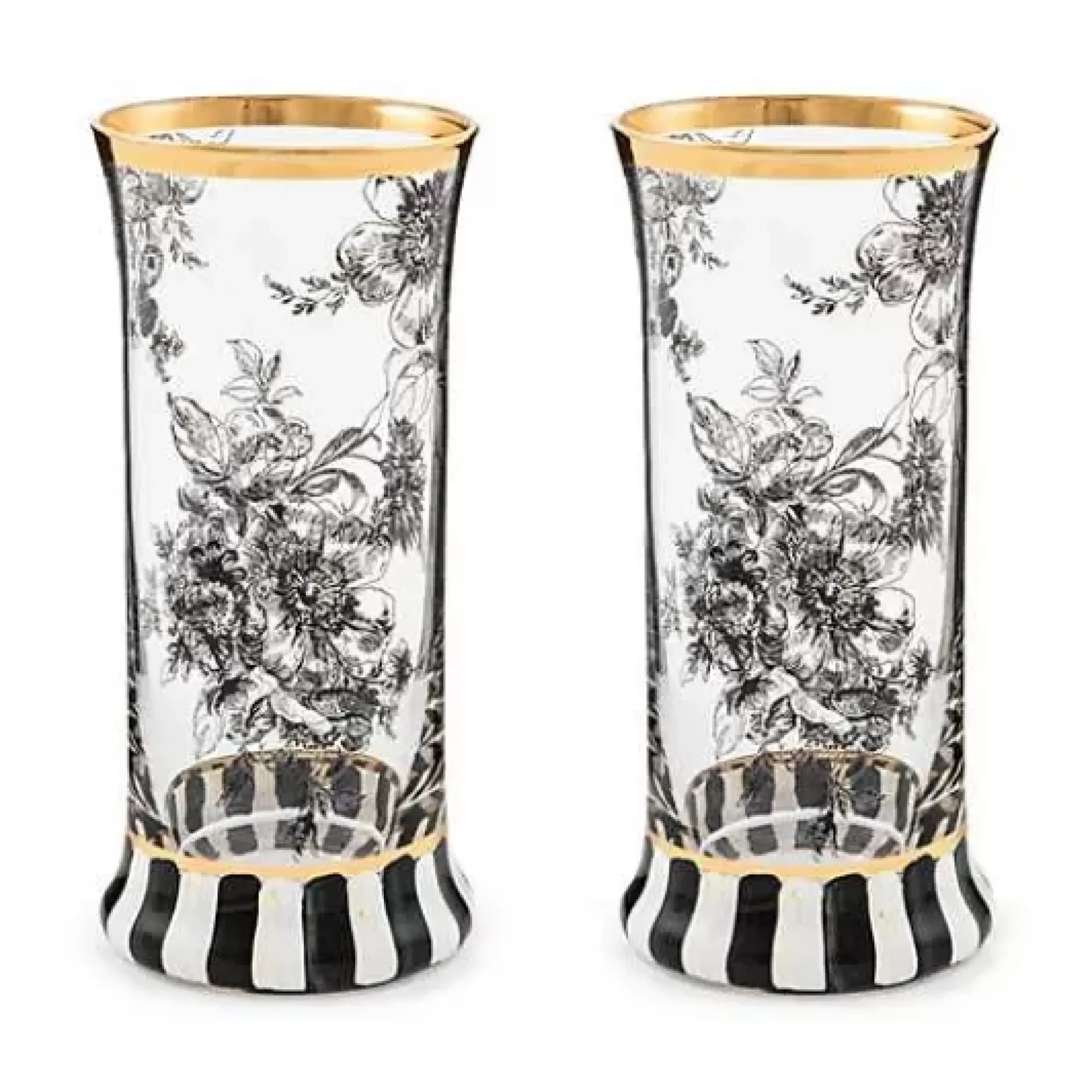 MacKenzie-Childs Courtly English Garden Highball Glass, Set of 2< Easter|Spring
