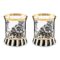 MacKenzie-Childs Courtly English Garden Tumbler Glass, Set of 2< Easter|Spring