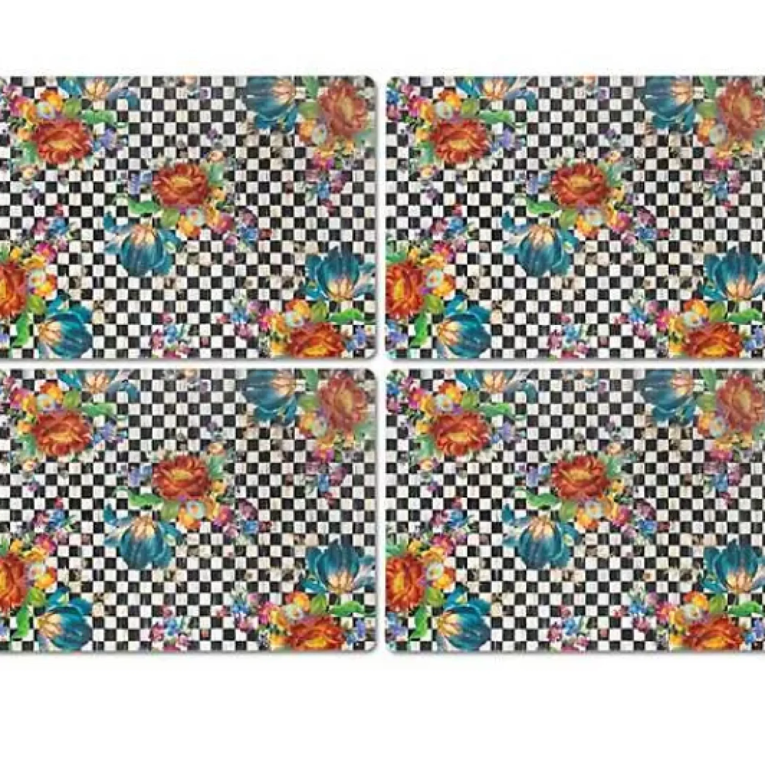 MacKenzie-Childs Courtly Flower Market Cork Back Placemats, Set of 4< Table Accessories|Kitchen & Table Linens