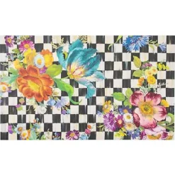 MacKenzie-Childs Courtly Flower Market Floor Mat - 3' x 5'< Rugs